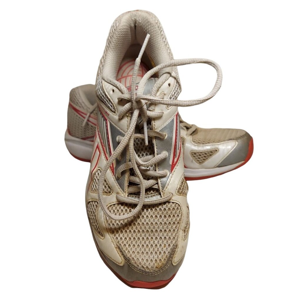 Reebok Shoes Womens Size 7.5 Easy Tone Smooth Fit White Red Athletic Running